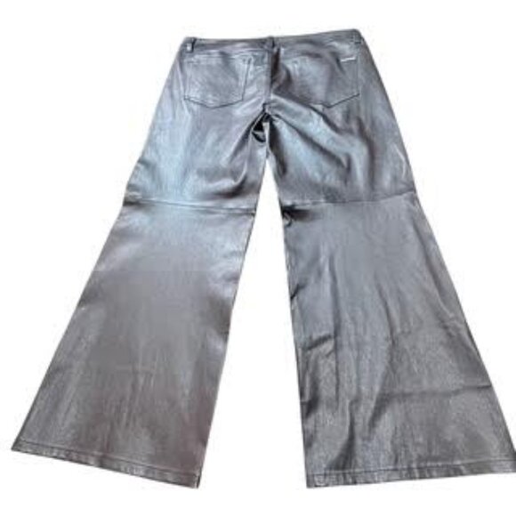 Michael Kors Collection Black Leather Pants Size 12 - Picture 3 of 14